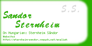 sandor sternheim business card